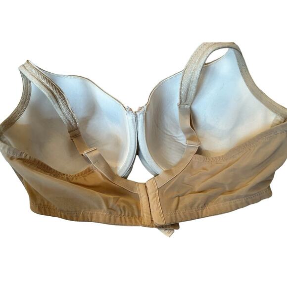 Cacique Lightly‎ Lined Balconette Bra Size 42 DD Beige Lace Nude Beige Underwire - Picture 5 of 7